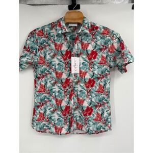 Projek Raw‎ Button Down Shirt Men's Hawaiian Tropical Print NWT Sz L